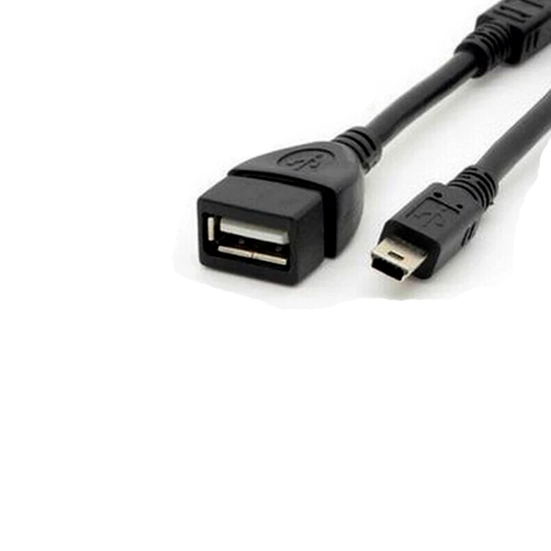 OTG V3 to USB female miniUSB to USB female T v3 For Mp3/Mp4 OTG cable black