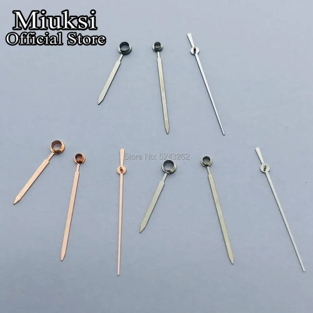 Miuksi silver blue rose gold watch hands fit Miyota 8215 8205 821A Mingzhu DG2813 3804 Seagull 1612 movement