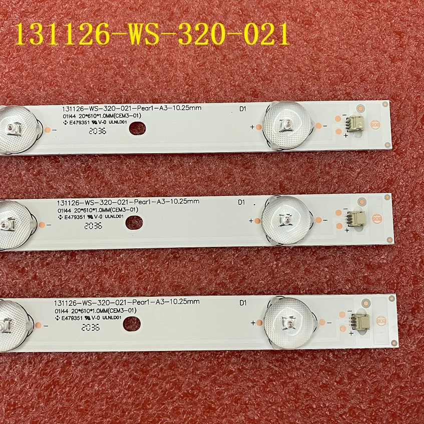 3pcs/set LED backlight bar For Panasonic TC-32A400U V320HWSD06 TH-32A400C TC-32A400B TC-32A400X 131126-WS-320-021