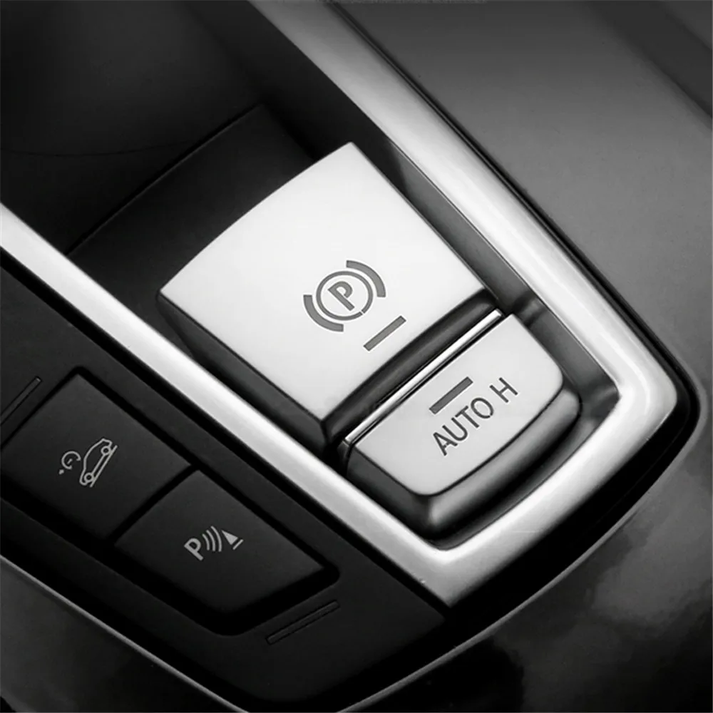 Car Electronic Handbrake P Button AUTO Panel Plastic Cap Switch For BMW 5 7 X3 X4 X5 X6 F Series F01 F02 F10 F18 F12 F15 F25