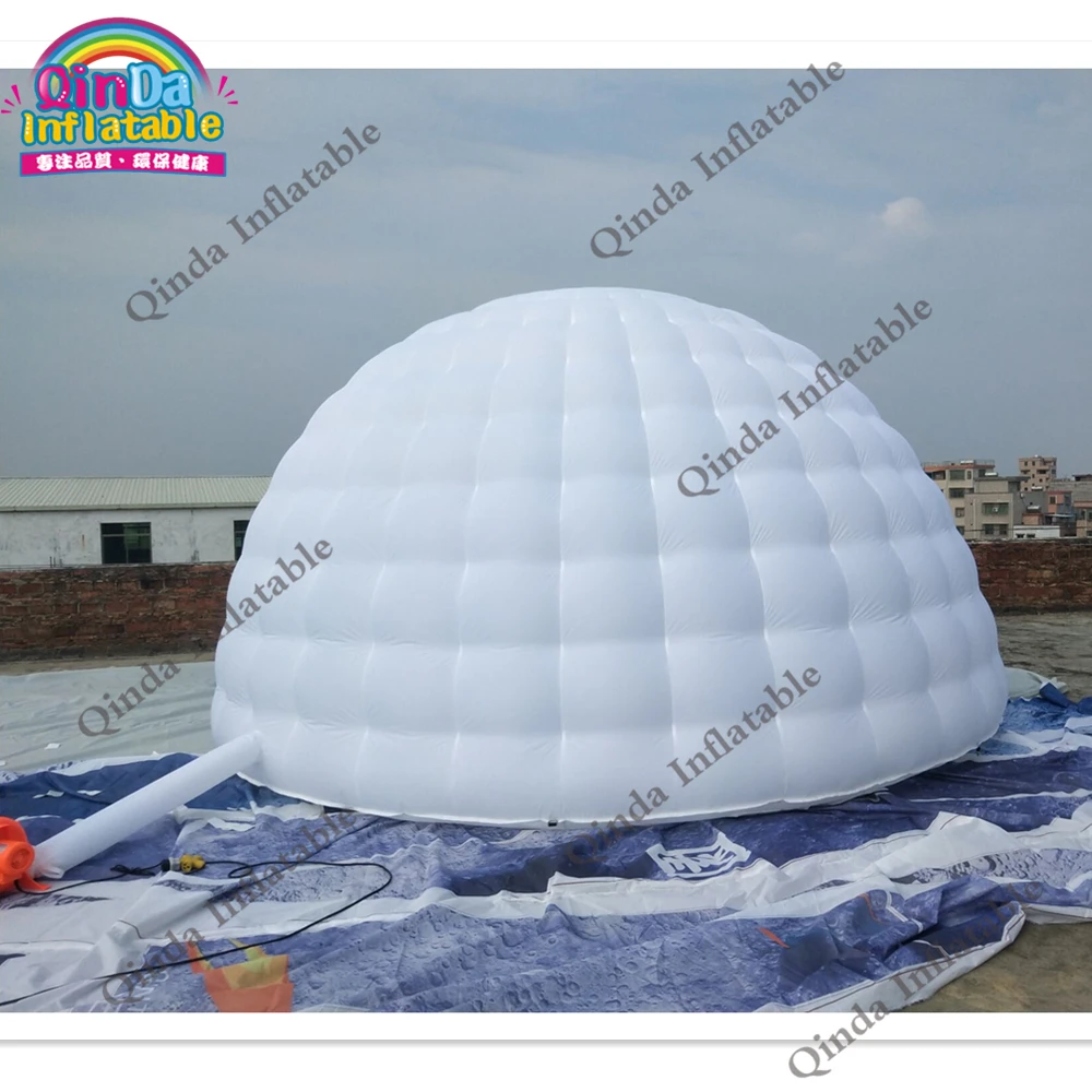 5m Diameter Inflatable Led Igloo Tent For Show,colorful Inflatable Dome Party Tent With Air Blower