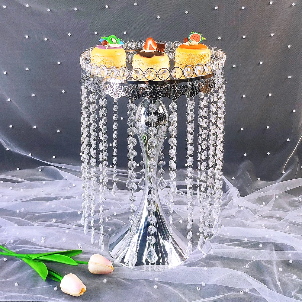 Silver Cake Stand Set, Gold Crystal Metal Cupcake Decorations, Dessert Pedestal, Party Wedding Cake Rack, High Quality