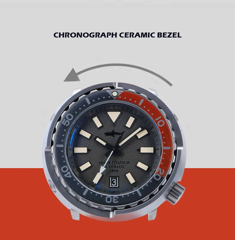 Heimdallr masculino mergulhador relógios titânio militar atum relógio de pulso mecânico automático luminoso 200m resistente à água safira nh35