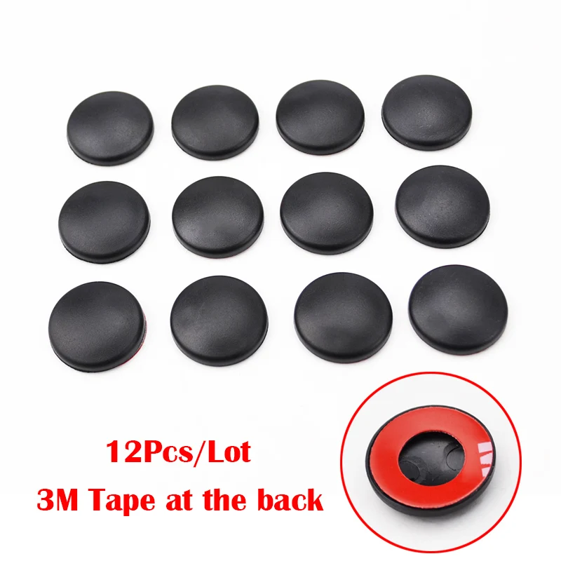 12Pc Universal Door Lock Screw Protector Cover Anti-Rust Screws Cap Stickers For BMW Audi Ford Honda KIA Etc Car Accessories