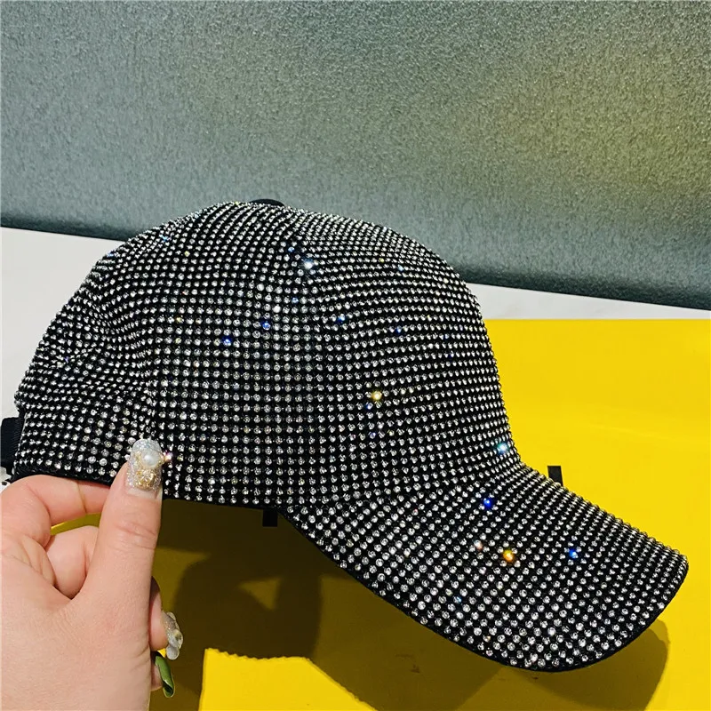 USPOP Women Baseball Cap  New Luxury Full Rhinestone Baseball caps Summer Sun Visor Fashion Sun Hats  Shade