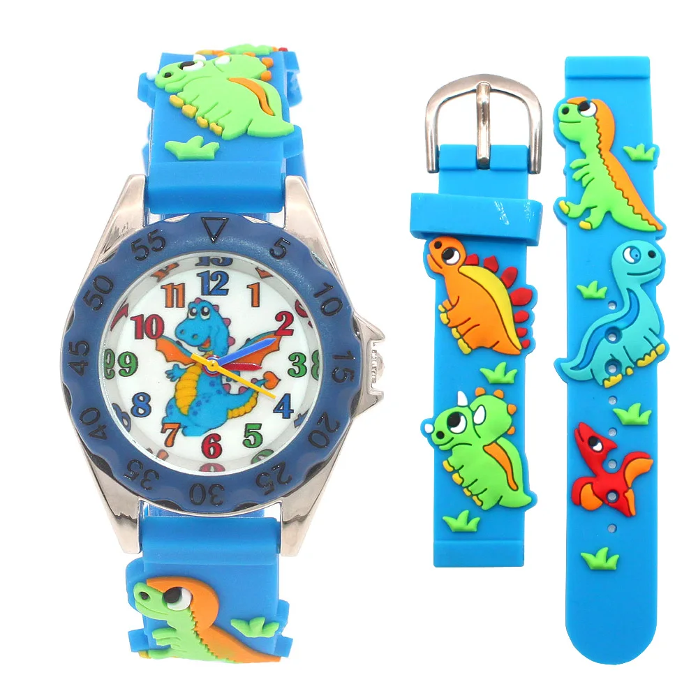 cute boy watches dinosaur kids children girls boys students silicone quartz watches party gift wrist sport watches