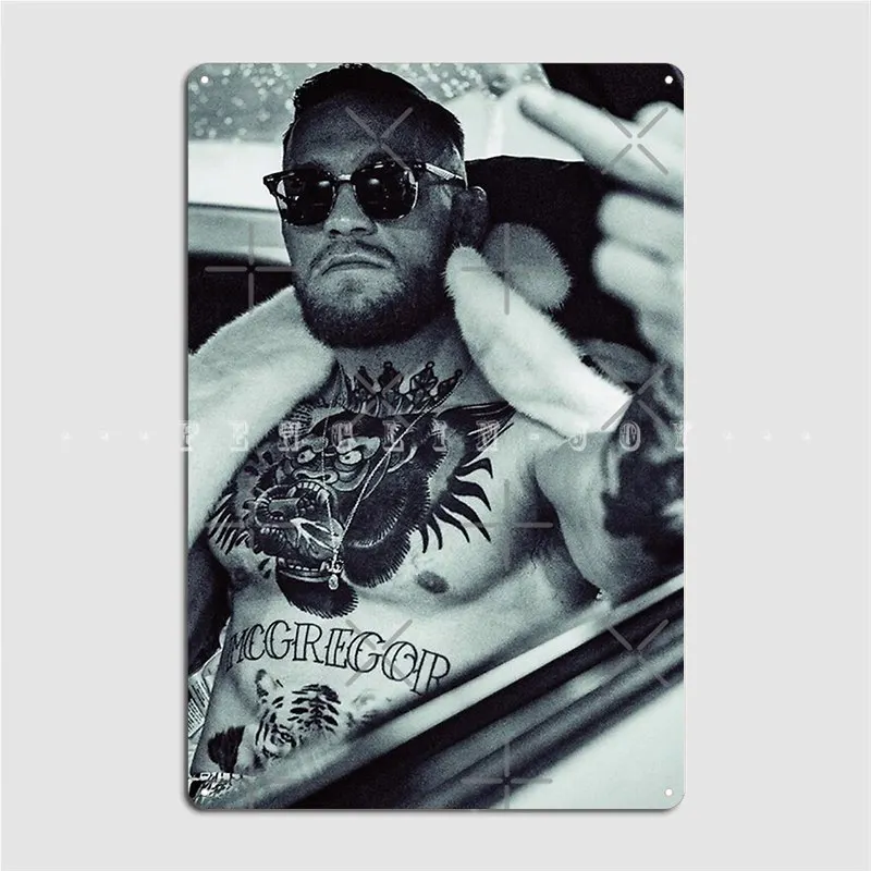 Conor Mcgregor Middle Finger Notorious Poster Metal Plaque Bar Cave Cinema Garage Garage Decoration Tin Sign Posters