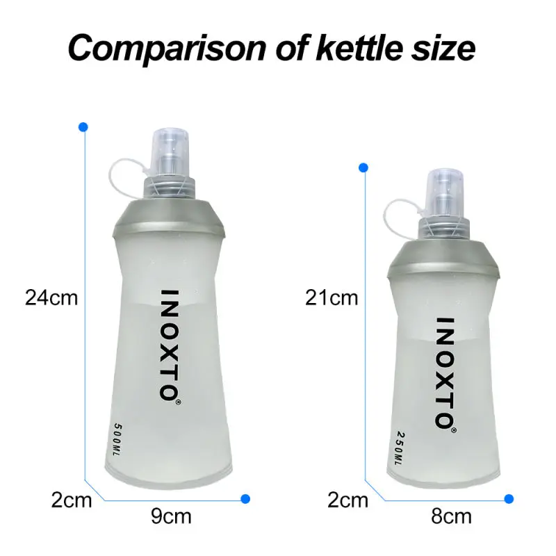 INOXTO 2021 New  Bottle Outdoor Running Sports Mountain Biking Large Capacity Multifunctional Sports Soft Water Bottle Water Bag