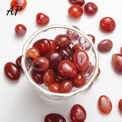 50g/Bag  Natural Gemstone Carnelian Polished Tumbled Gravel Stone Crystal Healing Reiki Minerals Home Aquarium Decoration