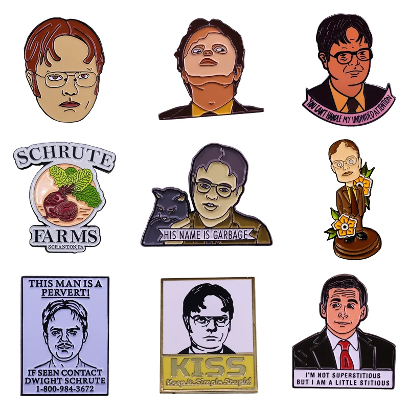 Dwight Schrute enamel pin The Office character brooch