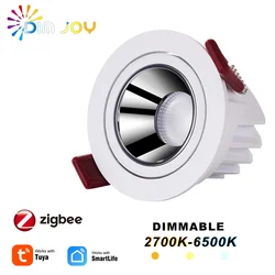 Tuya Led Smart Downlight Recessed Ceiling Lamp Zigbee Spot Lamp Angle Adjustable Aluminum Spot Led Light For Home Office Store