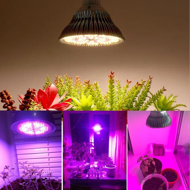 300W LED Grow Light Bulb E27 LED Plant Bulb 200 LEDs Sunlight Full Spectrum Indoor Flower Vegetables Seedling plant growth Lamp