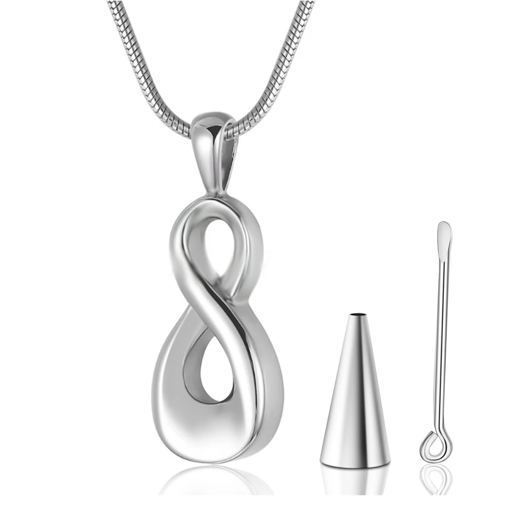 

Stainless steel Cremation Jewelry For Ashes Pendant Infinity Love Keepsake Urn Necklace Funeral Pendant Ashes Locket Dropship