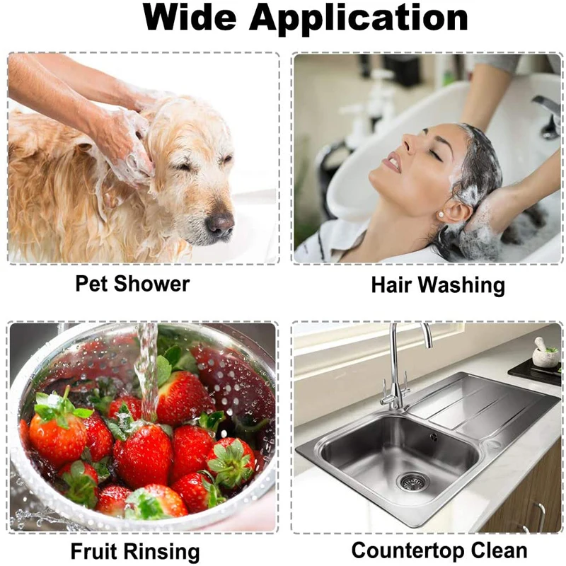3-Modus-Bidet-Wasserhahn, externer Duschkopf, Badezimmer, Küche, Waschbecken, Wasserhahn-Adapter, Splitter-Set, Wasser-Umleitung, Dusche für Schönheitssalon – Detail 6
