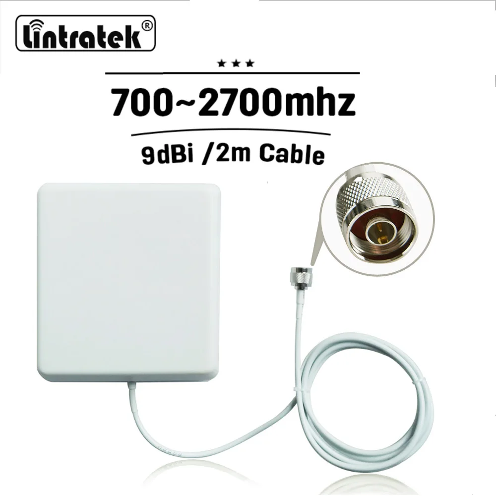 Indoor Panel Antenna GSM 3G 4G N Connector 700~2700MHz 9dBi With 2m Cable For Mobile Phone Signal Booster#27