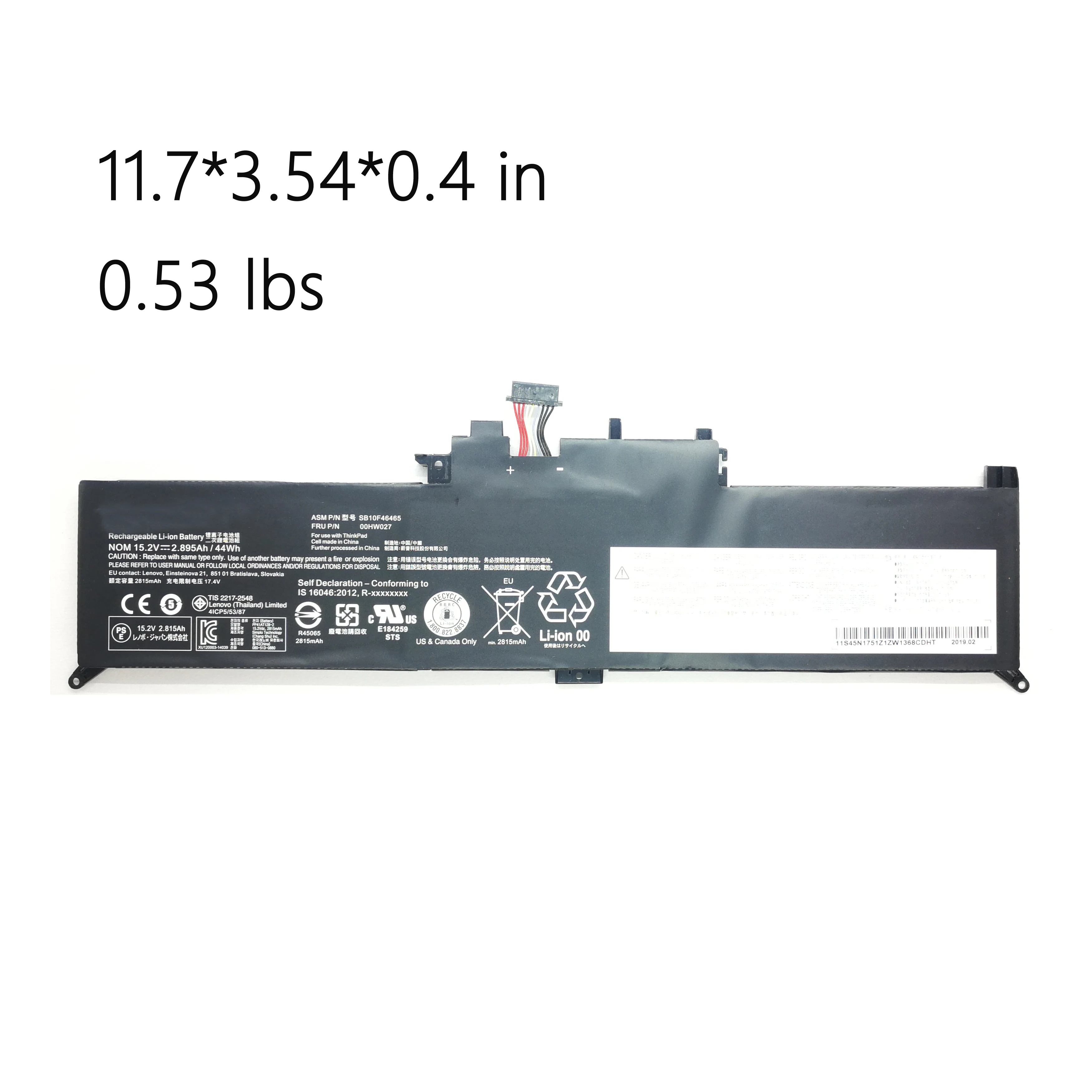 Genuine Original 00HW026 00HW027 SB10F46464 SB10F46465 Laptop Battery Batteries For Lenovo ThinkPad Yoga 260 20FE-S08P01
