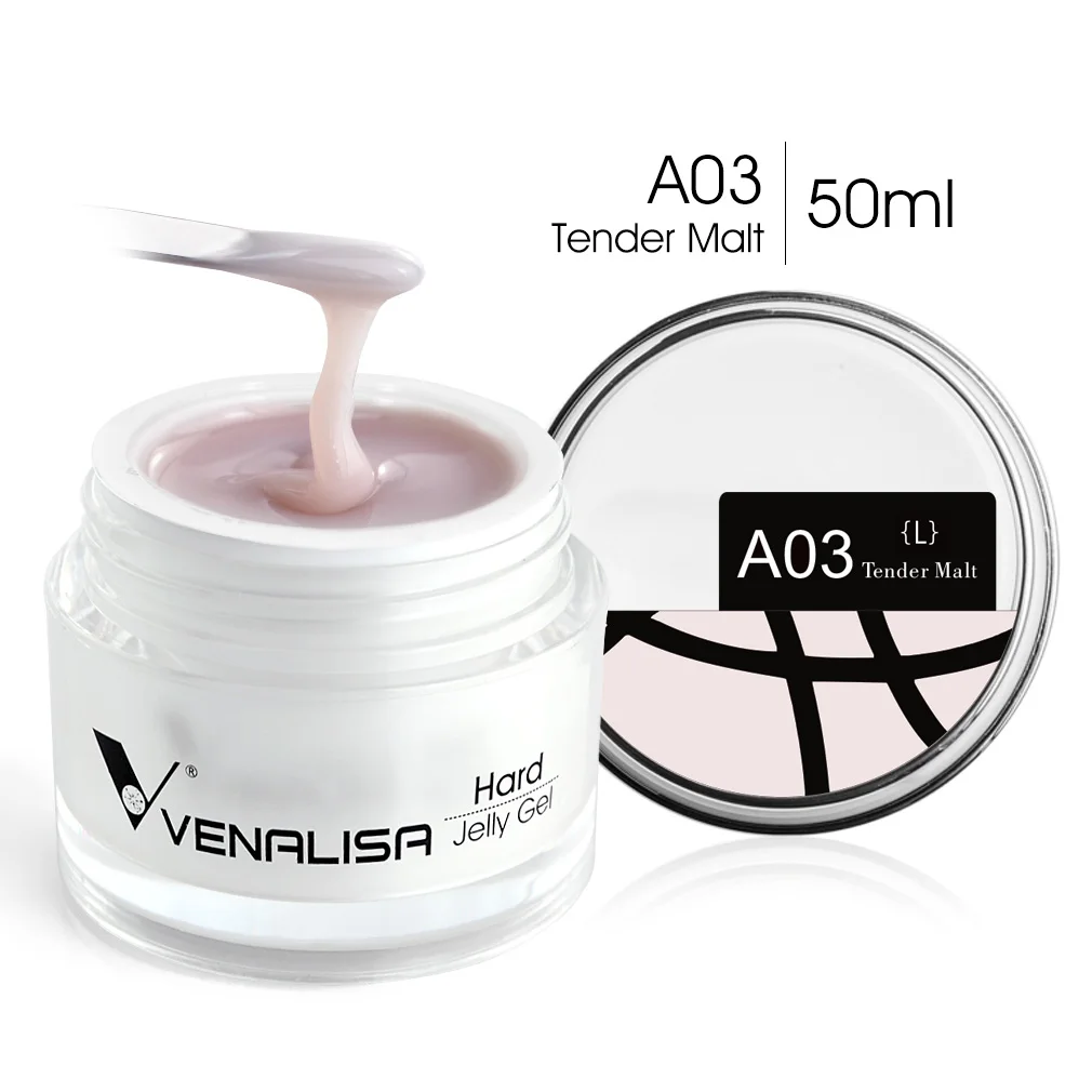 50ml TPO-freies Jelly Nagelverlängerungsgel Nagelaufbau-Gel French Nail Gum Venalisa Klares Natürliches Farbgel Abziehbares UV-Aufbaugel