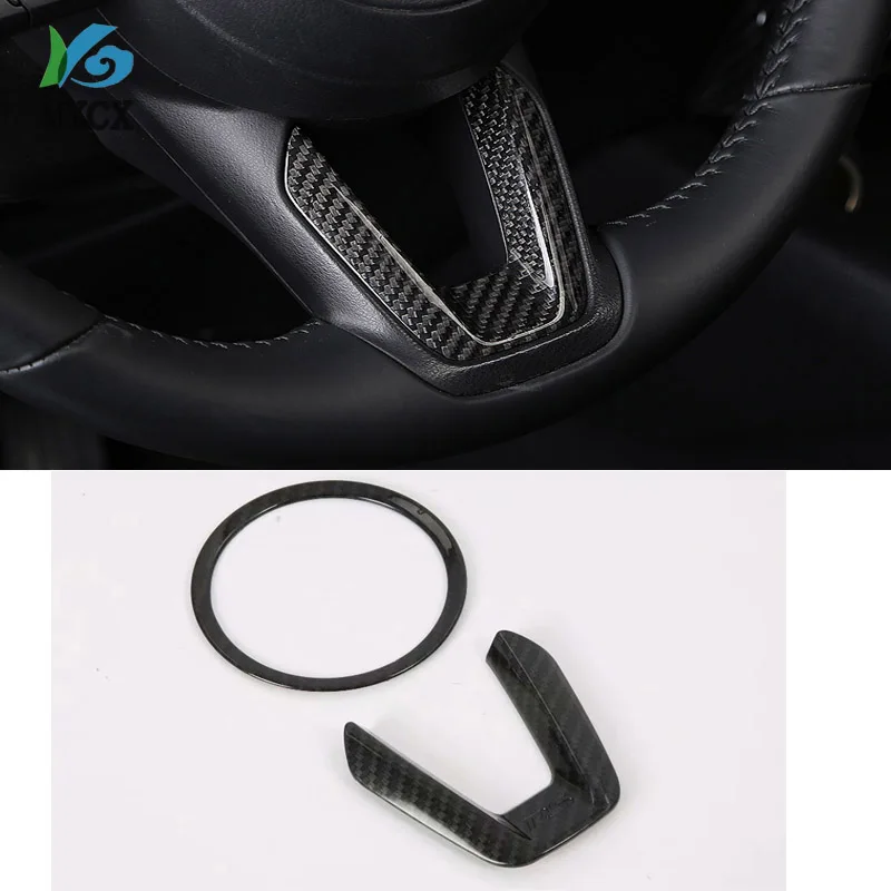 

Car Steering Wheel Covers Trim Sticker For Mazda 2 Demio 3 6 CX-3 CX-5 CX5 CX 5 CX8 CX-9 Axela ATENZA 2017 2018 2019 Accessories