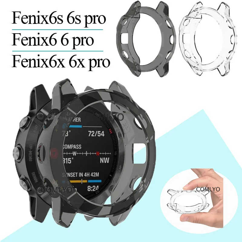 Garmin Fenix 6 6S 6X 케이스 교체 용 보호 프레임 쉘 Garmin Fenix 6x pro Solar 보호 케이스 용 TPU 커버