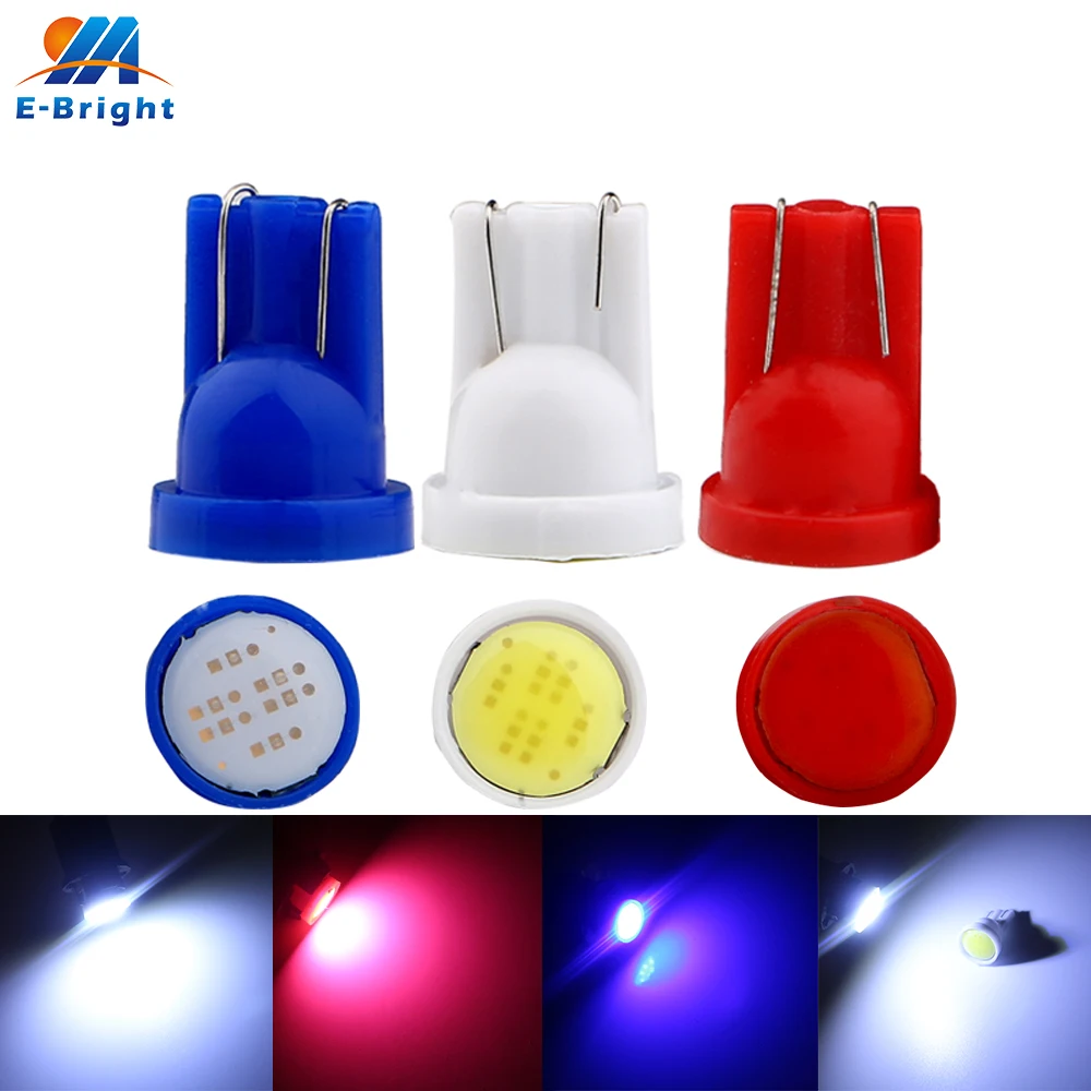 

12V 24V DC 194 168 W5W T10 COB 2W 6 SMD LED Truck Van Car Signal Door Side Headlight Indicator Reading Driving Light Bulb 10Pcs