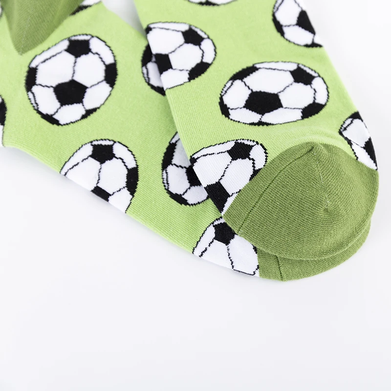 Colorful Men\'s Basketball Soccer Tennis Sports Ball Pattern Happy Wedding Socks Funny Causal Cotton Crew Chaussettes Homme