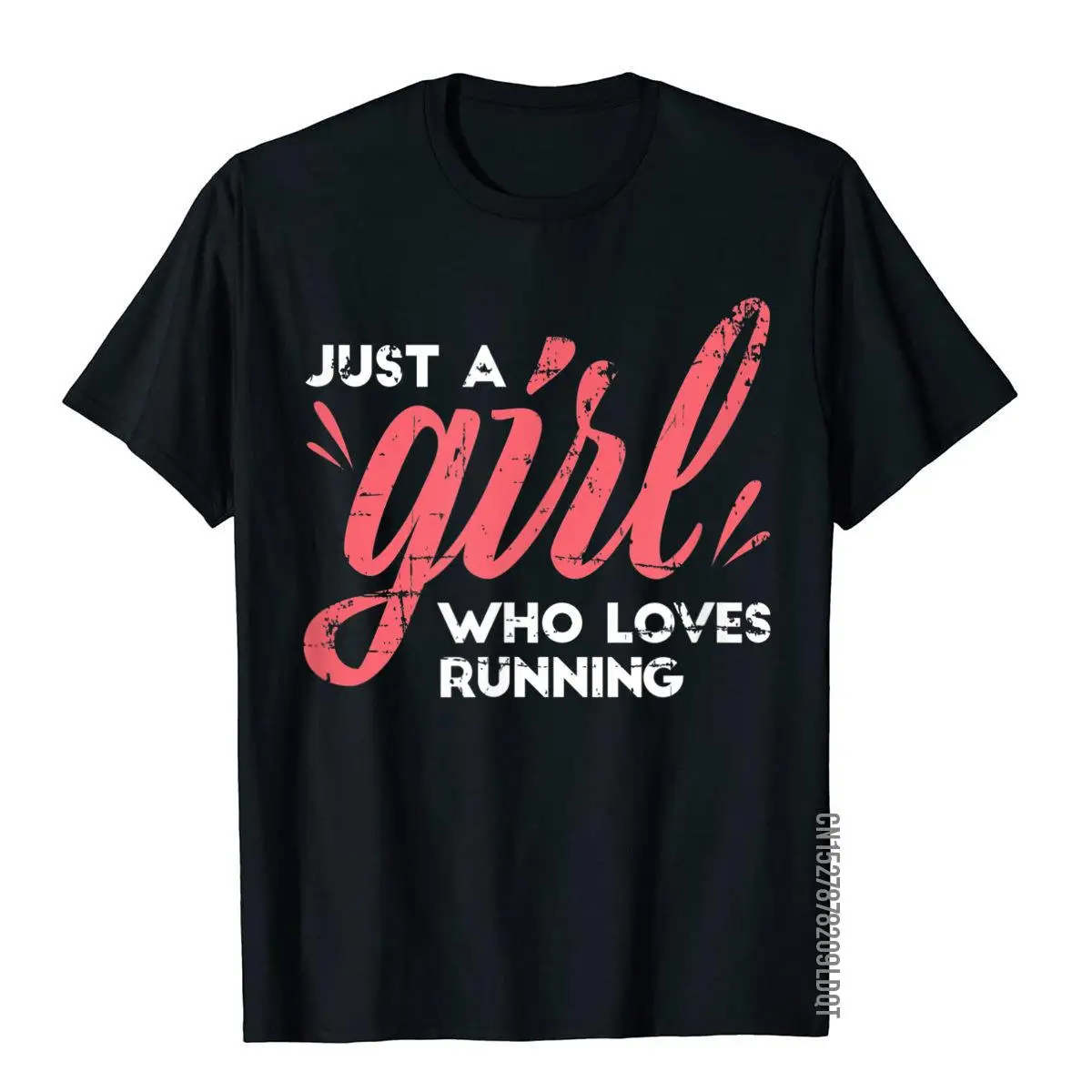 Just A Girl Who Loves Runnin Girl Track And Field Runnin T-Shirt Tops T Shirt Brand New Design Cotton Mens T Shirt Comics