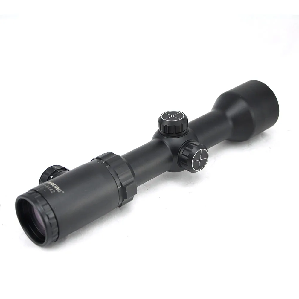 Imagem -05 - Visionking-hunting Aim Riflescope Luz Telescópica Vermelha Iluminada Long Eye Relief Visão Óptica Wide Angle Rifle Scope 56x42