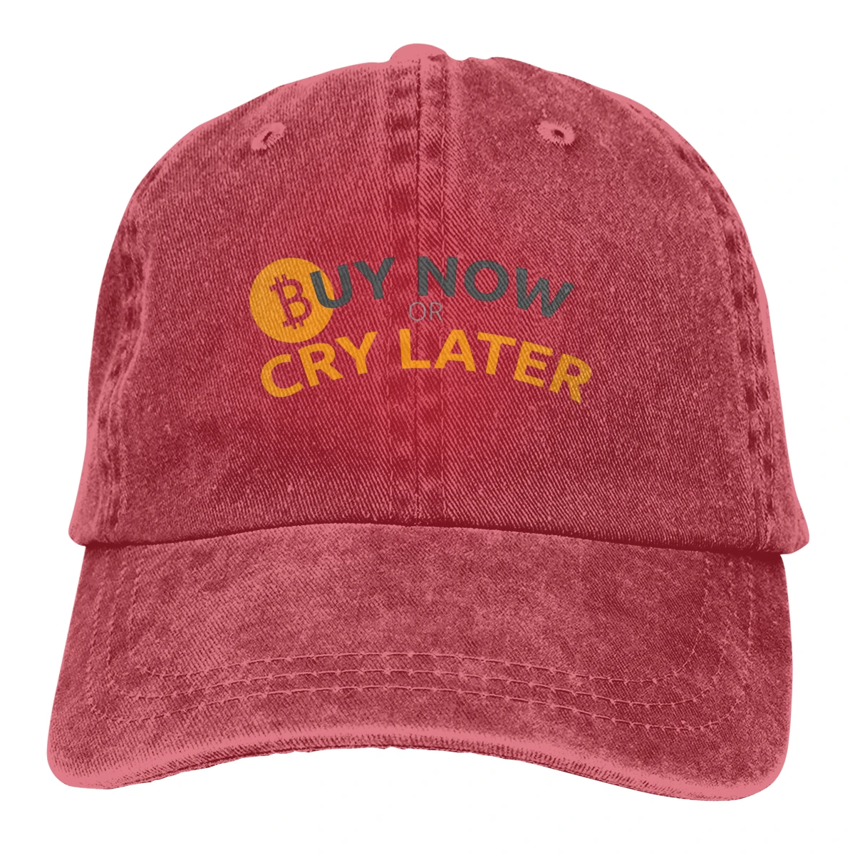 

Bitcoin Buy Or Cry Later The Baseball Cap Peaked capt Sport Unisex Outdoor Custom Dogecoin Funny Bitcoin Hats