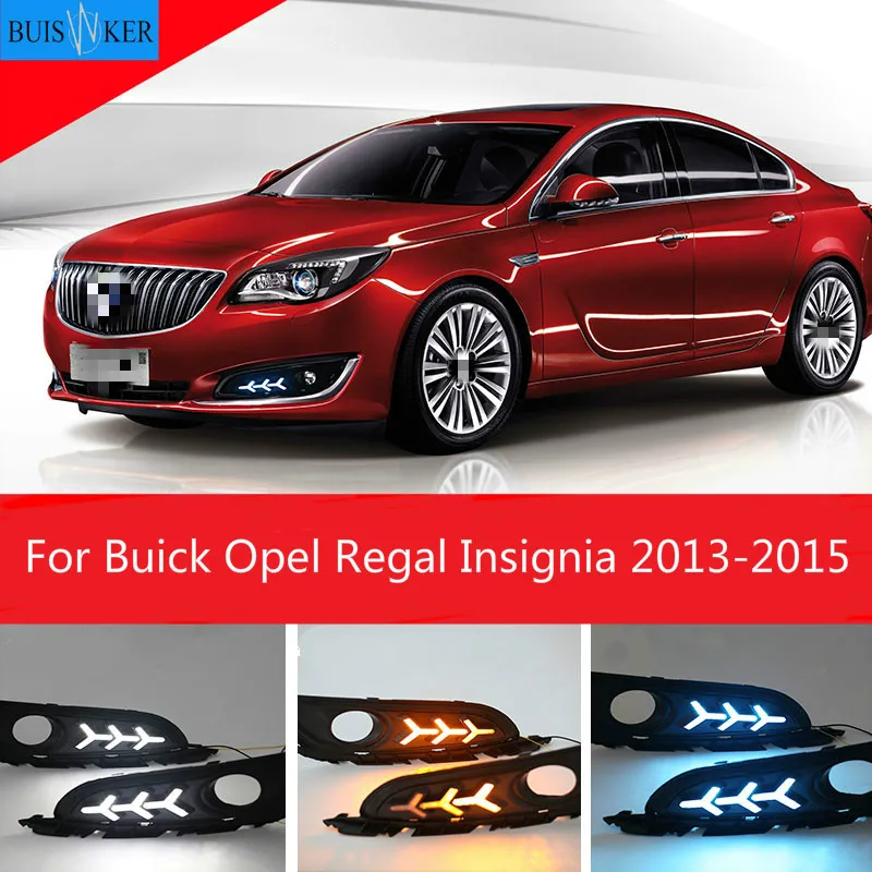 

2PCS LED For Buick Opel Regal Insignia 2013 2014 2015 DRL Daytime Running Lights Daylight With Turn Signal and Night Blue Lamp