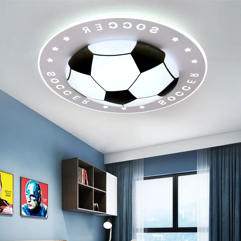 

Creative Football Led Ceiling Lamp Boy Personality Cartoon Children's Bedroom Lamp Study Lamp Bar Simple Modern Decorative Lamps