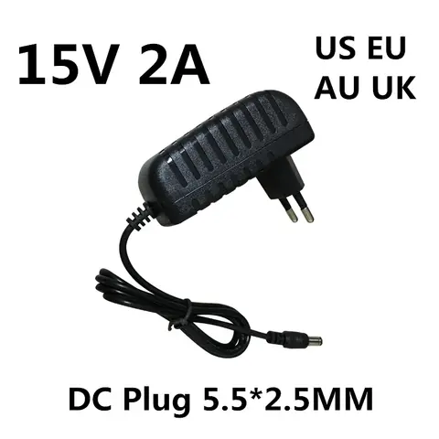 마샬 스톡웰 휴대용 블루투스 스피커용 15V 2A AC DC 어댑터 충전기