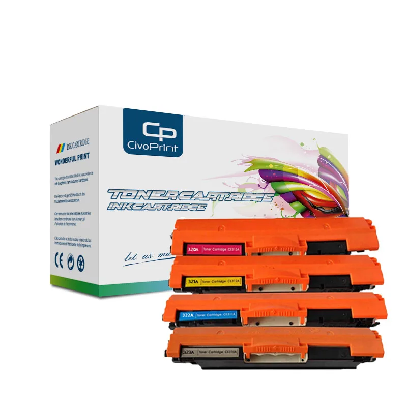 

Civoprint compatible 128A toner cartridge 320a ce320 CE320A CE321A CE322A CE323A for HP LaserJet CP1525n/CP1525nw;Pro CM1415