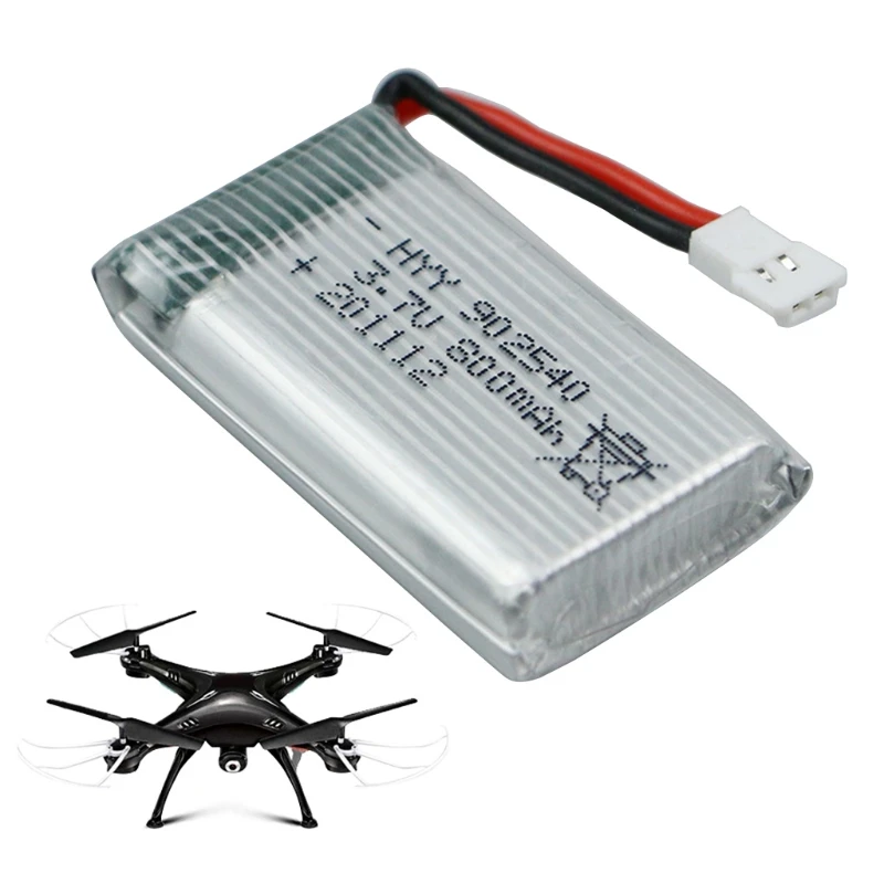 2024 New 3.7V 800mAh 902540 Lithium Battery For Syma X5 X5C X5S X5SC X5HW X5HC Quadcopter