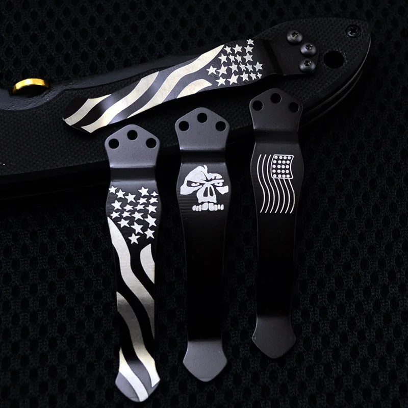 

1 piece Titanium Alloy Pocket Knife Back Clip For Benchmade 710 580 810 Griptilian Emerson CQC ZT 0620 0630 Fold Waist Clamp DIY