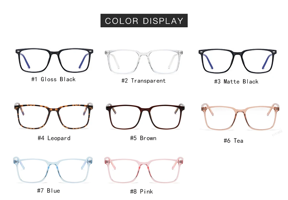 VIVIBEE Klassische quadratische Blaulicht-blockierende Herrenbrille, Computer-Gaming-Brille, TR90, schwarz, Anti-Ray-Brille, besserer Schlaf, klare Brille – Detail 12