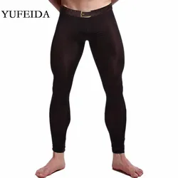 Sexy Mens Long Johns Leggings Joggers Trousers Men Underwear Compression Long Pants Fitness Sports Sweatpants Male Sleep Bottoms