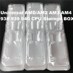 100pcs storage Boxes Clamshell Case CPU 775 1155 1156 Box Plastic Protection box Universal AMD/940/AM4 For Intel IC Chipset Box