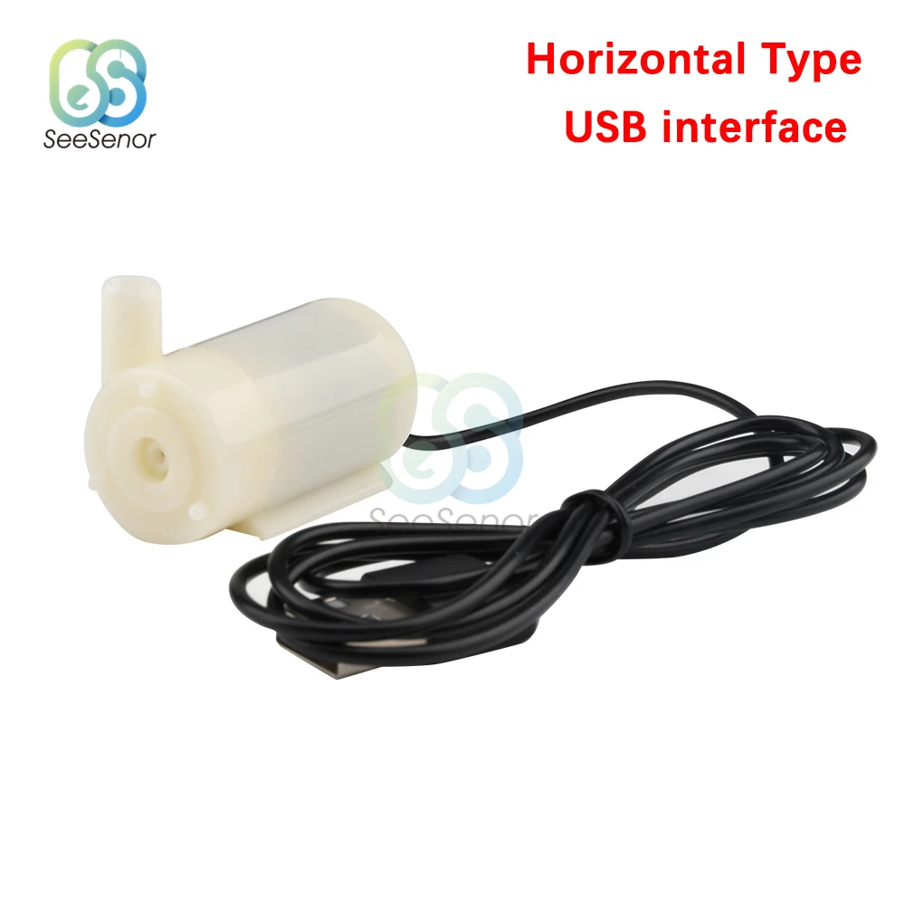 Микро погружной и амфибийный насос постоянного тока 3 в 4,5 В постоянного тока USB Бесщеточный Водяной насос с низким уровнем шума 80-л/ч