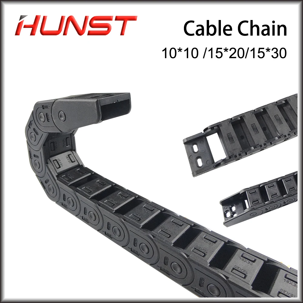 Hunst Cable Chain 10*10 15*20 15*30mm 1M Brldge Non-Opening & Semi-Enclosed Plastic Towline Transmission Drag Chain Machine