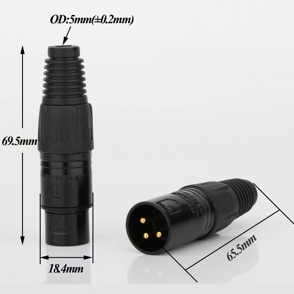 4 Teile/los XLR stecker 3pin XLR Stecker hifi DIY kabel stecker 3Pin XLR Stecker Ausgewogene Kabel HIFI XLR Stecker – Detail 3