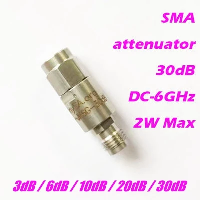 SMA Attenuator 3dB / 6dB / 10dB / 20dB / 30dB for tinySA  and nanoVNA -- No.HG121