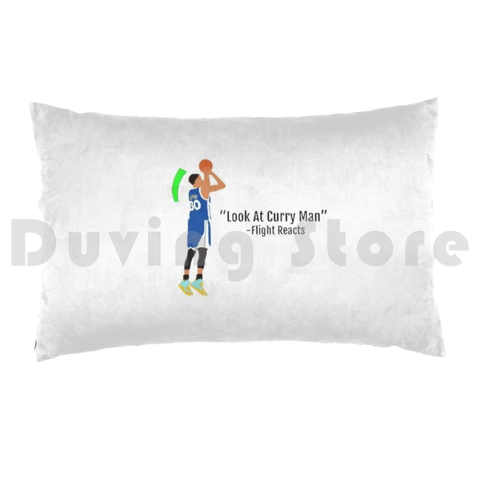 Look At Curry Man L Flight Reacts Green Light Pillow Case 20*30 Inch Green Light 2k20*30 Dutt