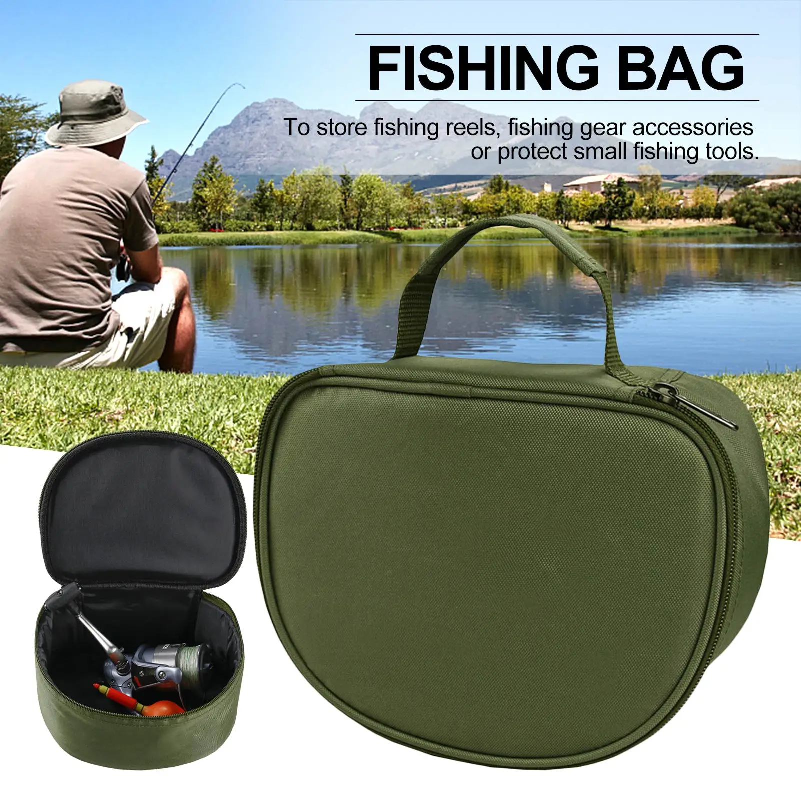 Portable Fishing Reel Bag Protective Case Cover Fish Wheel Tool Box Shockproof Waterproof For Fishing Pouch Bag Fishing Tools