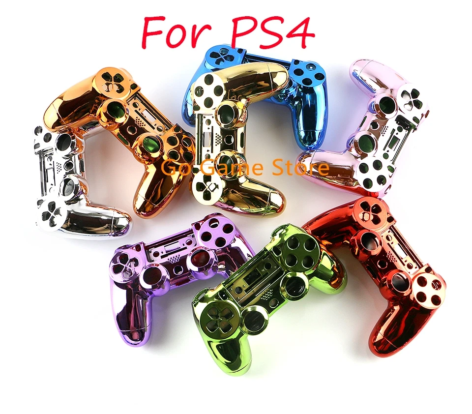 10 pcs For PS4 Wireless Controller without button parts 8 colors Chrome Shell Case controller shell case