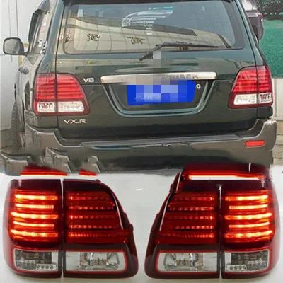 RQXR Led tail light brake lamp driving lights turn signal assembly for Toyota LC100 FZJ100 UZJ100 4500 4700 1998-2007