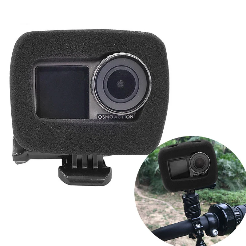 طبقة الزجاج الأمامي الرغوية للزجاج الأمامي ، إسفنج الزجاج الأمامي ، غطاء الضوضاء المقطوع ، غطاء الرياح ، ملحقات كاميرا الحركة Dji Osmo