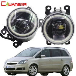 Cawanerlオペルザフィーラb mpv A05 2005 2006 2007 2008 2009 2010 2011車のledフォグライトエンジェルアイデイタイムランニングライトdrl 12v