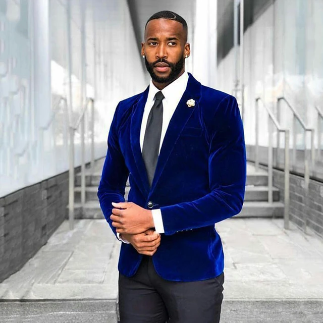 Blue velvet tuxedo deals