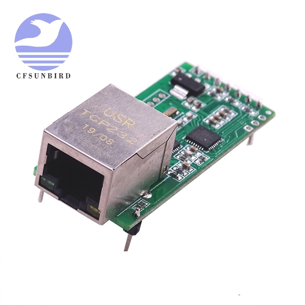 USR-TCP232-T2 RS232 Serial to Ethernet Module Tcp Ip UDP Network Converter Module TTL Lan Module with RJ45 Port