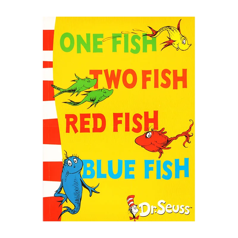 

One Fish Two Fish Red Fish Blue Fish Dr.Seuss Interesting Story Parent Child Kids Early Education Picture English Book